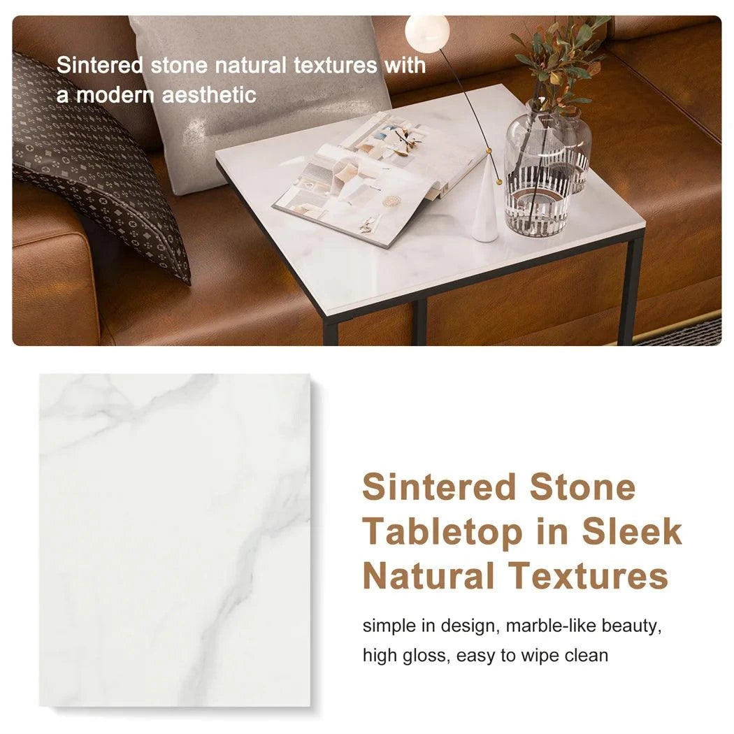 C-Shaped Side Table 🖥️Upgrade your living room or bedroom with this stylish C-Shaped Side Table. Crafted from durable sintered stone and metal iron, it features a sleek gold and white finShop All I WantShop All I Want-Shaped Side Table 🖥️