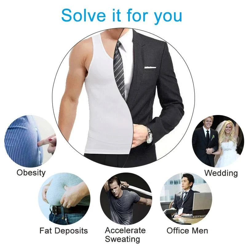 💪 Men’s Compression Shirt – Slimming Body Shaper Vest, Tummy Control Elevate your workout and everyday look with the Men’s Compression Shirt. Designed for a sleek silhouette and maximum comfort, this body shaper vest offers tummy contShop All I WantShop All I WantCompression Shirt