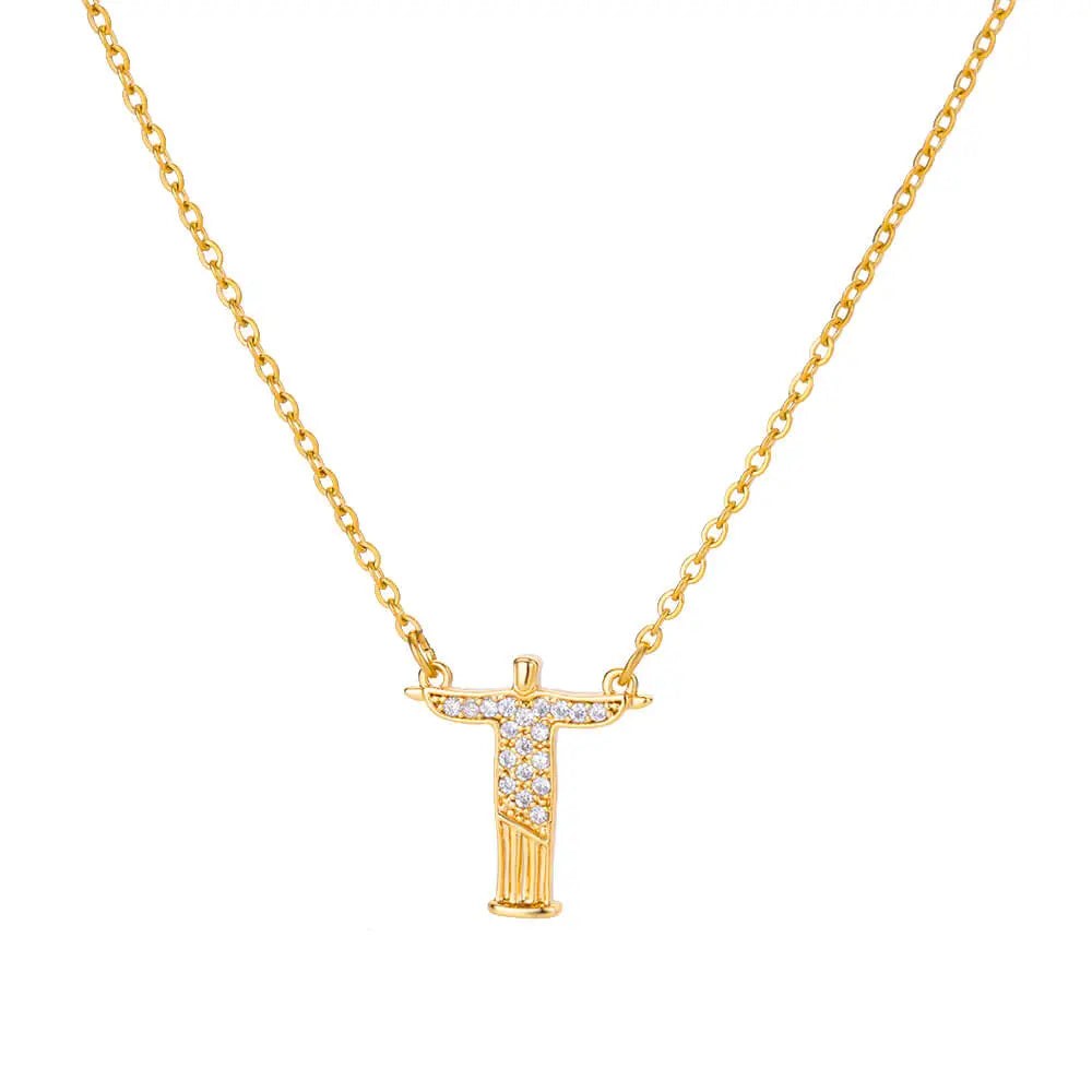 Gold-Plated Zircon Cross Necklace ๐โ๏ธSHOP ALL I WANTShop All I WantGold-Plated Zircon Cross Necklace