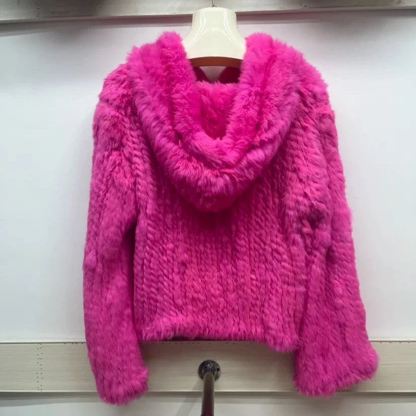 Real Rabbit Fur Coat -Miami stylish warmth 🌴Embrace winter in style with the AnnSirGra Real Rabbit Fur Coat. Featuring 100% genuine rabbit fur with a chic flare sleeve and hood, this coat combines warmth with SHOP ALL I WANTShop All I WantReal Rabbit Fur Coat