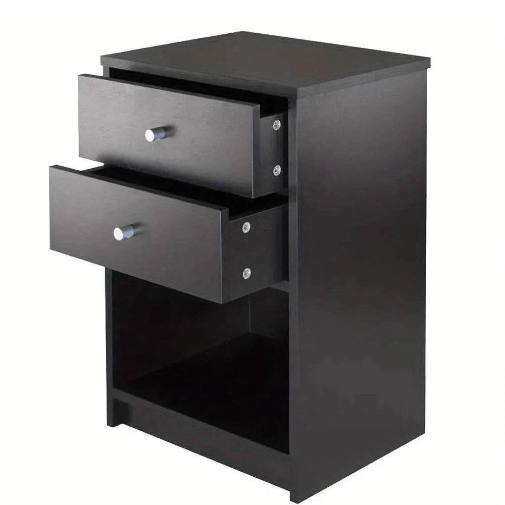 Bedroom Storage Dresser, 2-Drawer Nightstand Cabinet, Wood Furniture iThis modern nightstand combines style and practicality with its 2 drawers and open shelf for added storage. Crafted from wood in a sleek black finish, it brings an eShop All I WantShop All I WantBedroom Storage Dresser, 2-Drawer Nightstand Cabinet, Wood Furniture