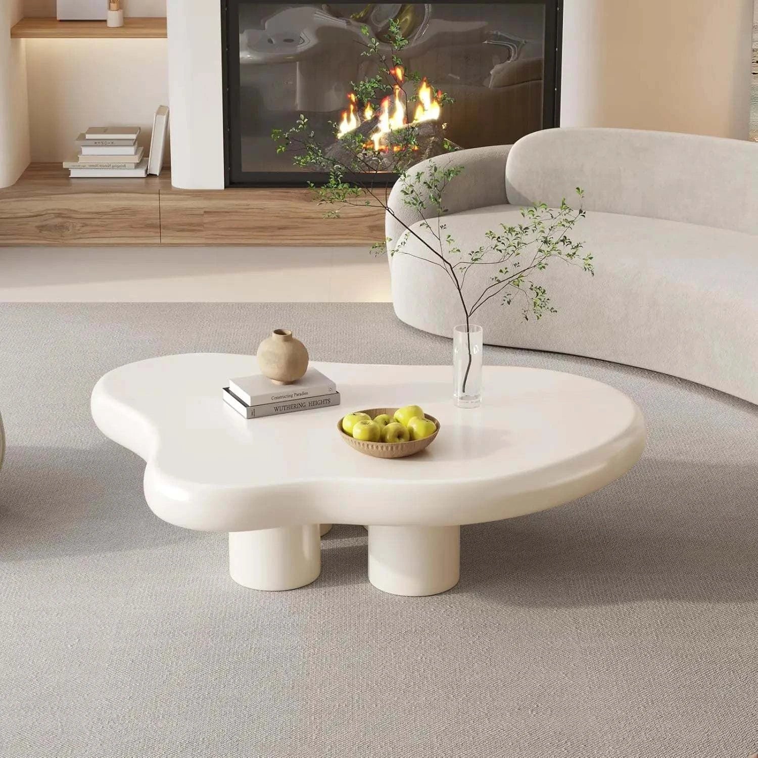 Cloud Coffee Table with 18.89-Inch Legs - White Modern Freeform DesignAdd a touch of contemporary elegance to your living space with the Cloud Coffee Table. Featuring a sleek white freeform design, this modern coffee table is perfect fShop All I WantShop All I WantCloud Coffee Table