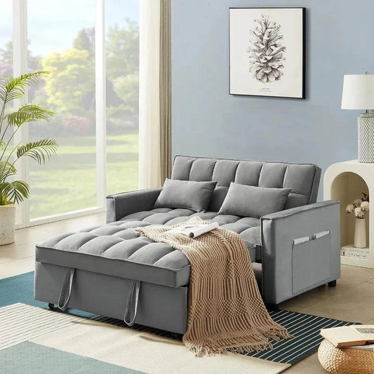 3-in-1 Velvet Recliner Futon SofaEnhance your living room with this sleek 3-in-1 Velvet Recliner Futon Sofa, an elegant and functional piece that blends modern design with ultimate comfort. UpholsteShop All I WantShop All I Want-1 Velvet Recliner Futon Sofa