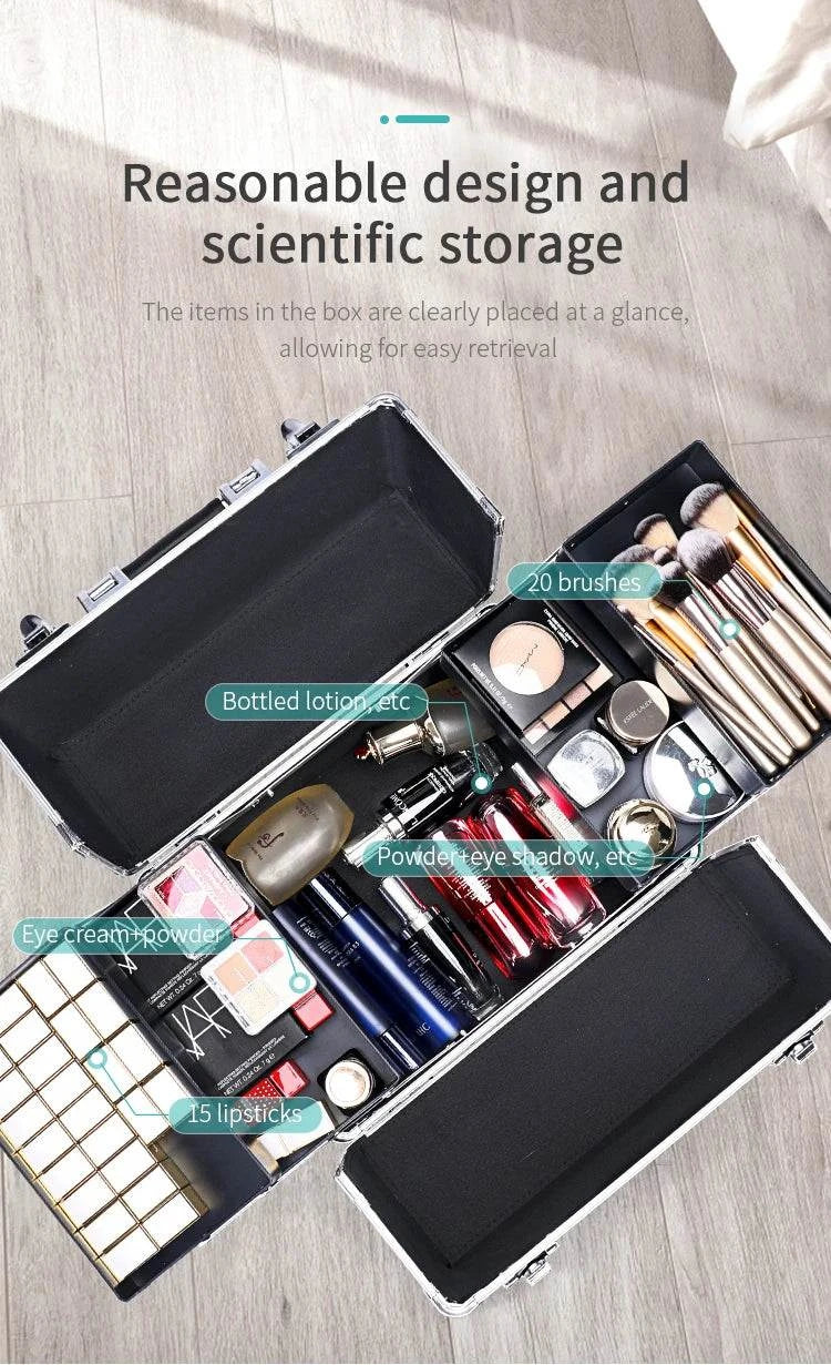4-in-1 Cosmetic Rolling Trolley on Wheels - Pink Makeup Train Case 💄✨Organize your beauty essentials in style with the 4-in-1 Cosmetic Rolling Trolley on Wheels. Perfect for makeup artists or beauty enthusiasts, this pink makeup trainShop All I WantShop All I Want-1 Cosmetic Rolling Trolley