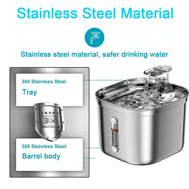 Stainless Steel Cat Fountain: Automatic, Ultra Quiet, Water Dispenser!Introducing our Stainless Steel Cat Fountain – the ultimate solution for providing fresh, flowing water to keep your feline friend hydrated and happy! 🐾💧
💧 AutomaSHOP ALL I WANTShop All I WantStainless Steel