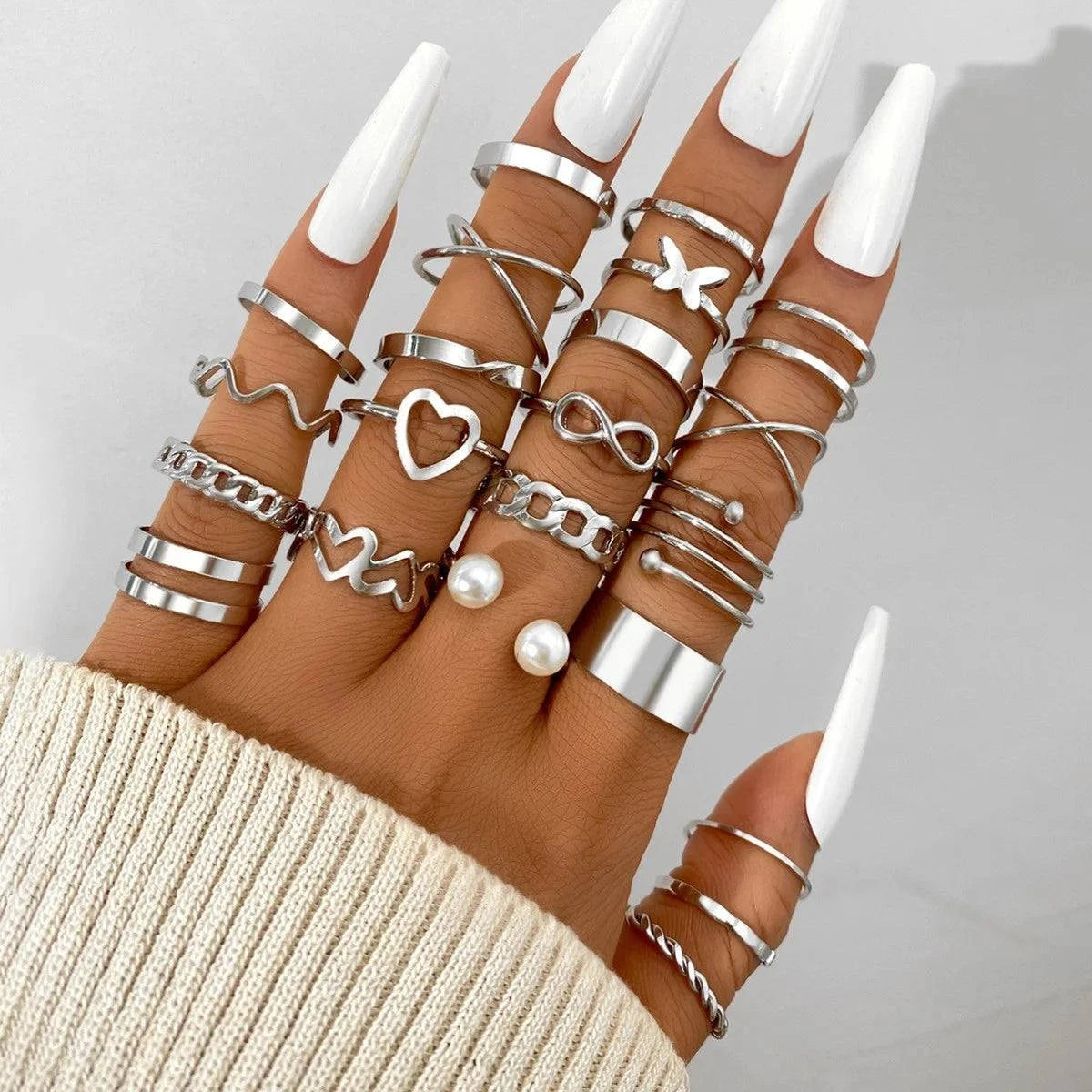 54 Pcs Vintage Pearl Jewelry Set | Elegant Earrings, Rings, Necklaces Elevate your accessory collection with this stunning 54 pcs vintage pearl jewelry set. This elegant assortment includes earrings, rings, heart pendant necklaces, andShop All I WantShop All I Want54 Pcs Vintage Pearl Jewelry Set