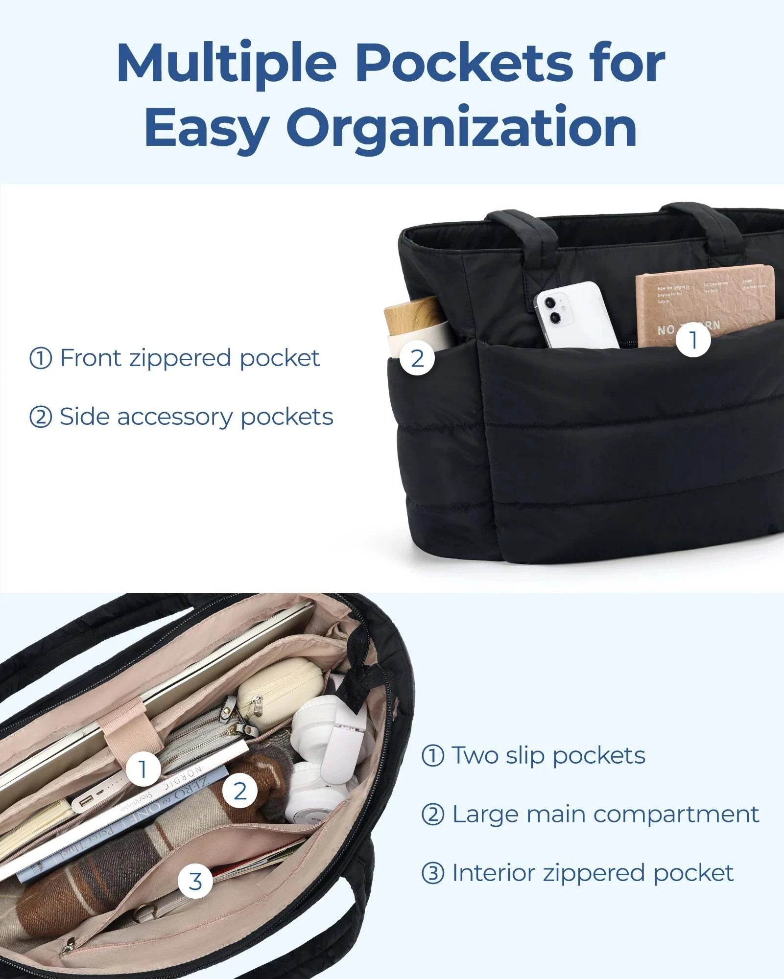 Stylish Tote Shoulder Bag 🖤Elevate your style with our Multifunctional Puffer Handbag, designed to meet all your daily needs. With a sleek, quilted exterior and a compact yet spacious interiorSHOP ALL I WANTShop All I WantStylish Tote Shoulder Bag