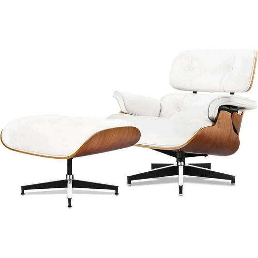 Black Leather Chaise Lounge Chair & Ottoman - Mid Century Modern DesigSPECIFICATIONSBrand Name: MKDKInstallation Method: self-containedOrigin: US(Origin)Hign-concerned Chemical: NoneType: Living Room FurnitureSpecific Use: Chaise LoungShop All I WantShop All I WantBlack Leather