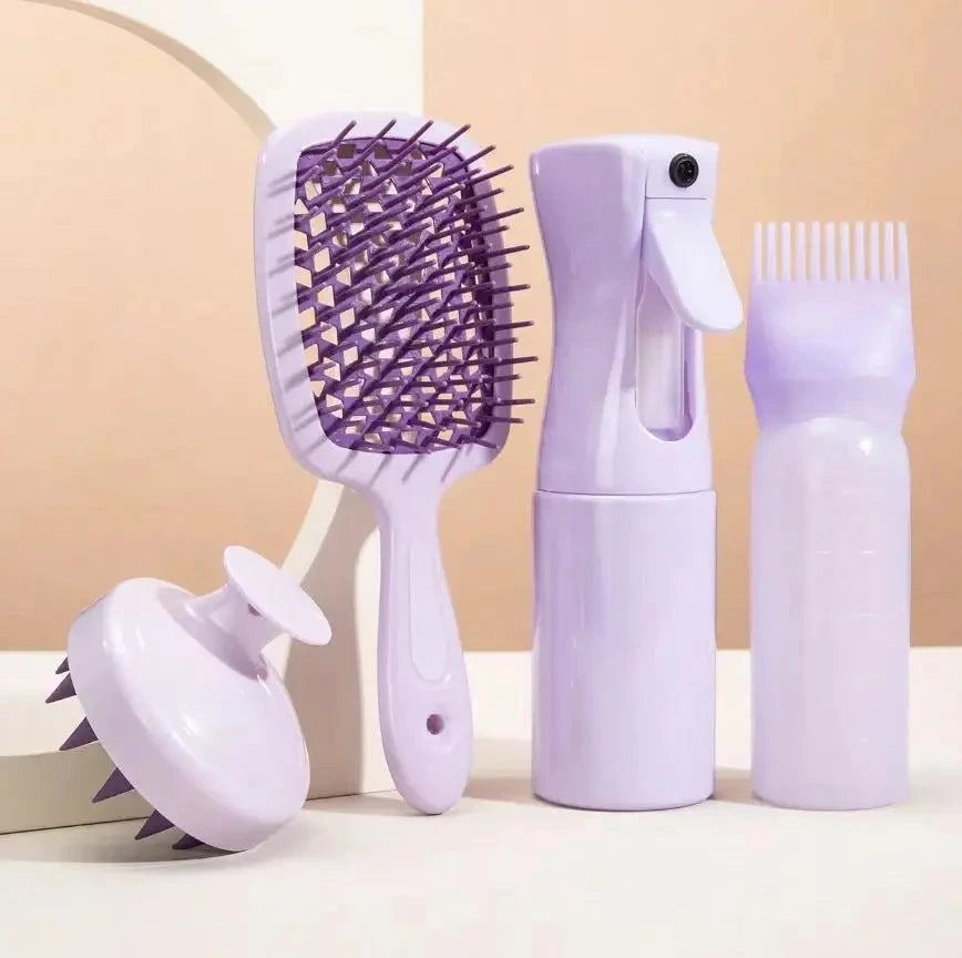💆♂️ 4pcs Silicone Scalp Massage Comb Set – Detangling Brush, Hair DyRevamp your hair care routine with this versatile 4pcs Silicone Scalp Massage Comb Set. Designed for ultimate convenience, this set includes a detangling brush, hairShop All I WantShop All I Want4pcs Silicone Scalp Massage Comb Set