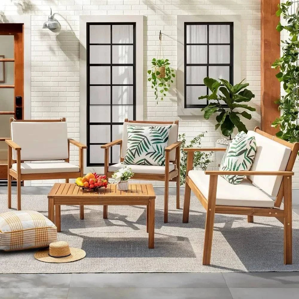 4-Piece Acacia Wood Patio Set with Cushions 🌞Transform your outdoor space with the stylish and comfortable 4-Piece Acacia Wood Patio Set with Cushions. Perfect for modern home design ideas, this garden sofa setShop All I WantShop All I Want4-Piece Acacia Wood Patio Set
