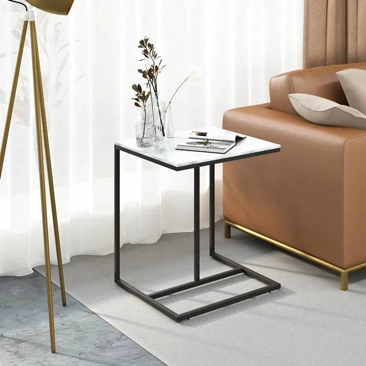 C-Shaped Side Table 🖥️Upgrade your living room or bedroom with this stylish C-Shaped Side Table. Crafted from durable sintered stone and metal iron, it features a sleek gold and white finShop All I WantShop All I Want-Shaped Side Table 🖥️