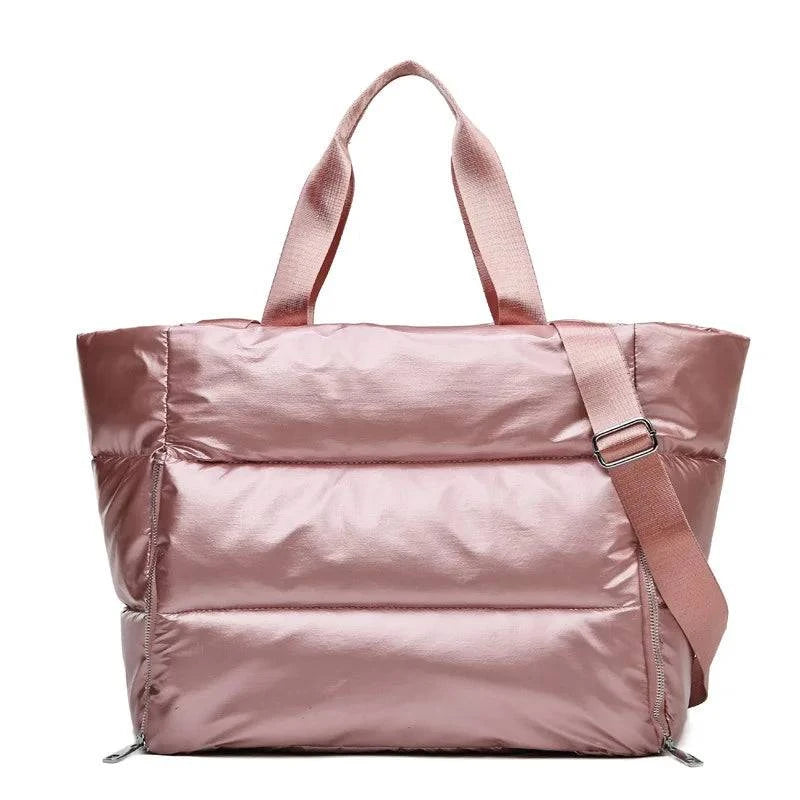 The Puffer Tote Bag 🖤Trend-forward versatility that fits any style. Our chic Puffer Bag effortlessly complements various outfits. Compact dimensions: 19.3" x 6.3" x 13.8" with a 20-literSHOP ALL I WANTShop All I Wantpuffer tote bag