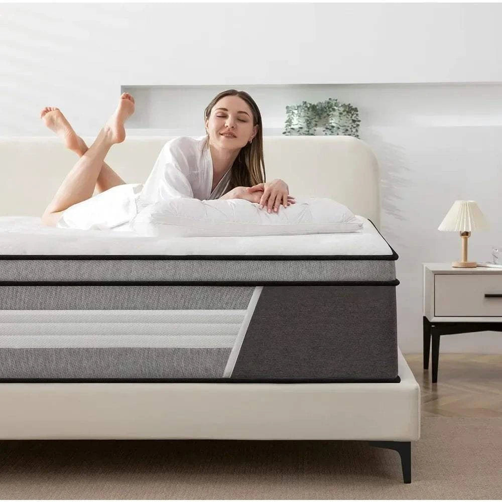 12-Inch Hybrid King Mattress 🛏️ Memory foam & pocketed springs for coExperience ultimate comfort with the 12-Inch Hybrid King Mattress 🛏️, designed with memory foam and pocketed springs for the perfect balance of support and relaxatiShop All I WantShop All I Want12-Inch Hybrid King Mattress 🛏️ Memory foam & pocketed springs