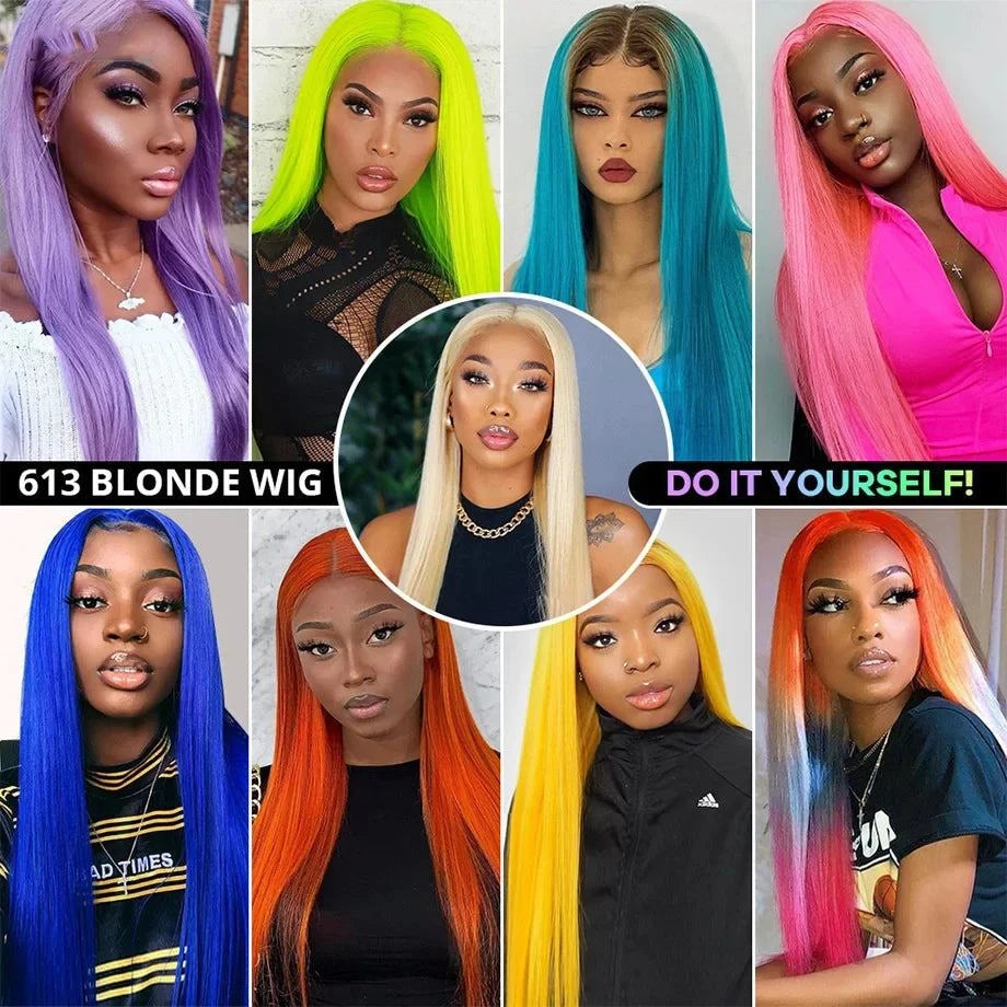 🌟 613 Blonde Lace Front Wig – 13x6 HD Frontal, 13x4 Straight BraziliaIlluminate your look with the 613 Blonde Lace Front Wig. Featuring a 13x6 HD frontal and 13x4 straight Brazilian Remy hair, this wig offers a stunning, natural appeaSHOP ALL I WANTShop All I WantBlonde Lace Front Wig