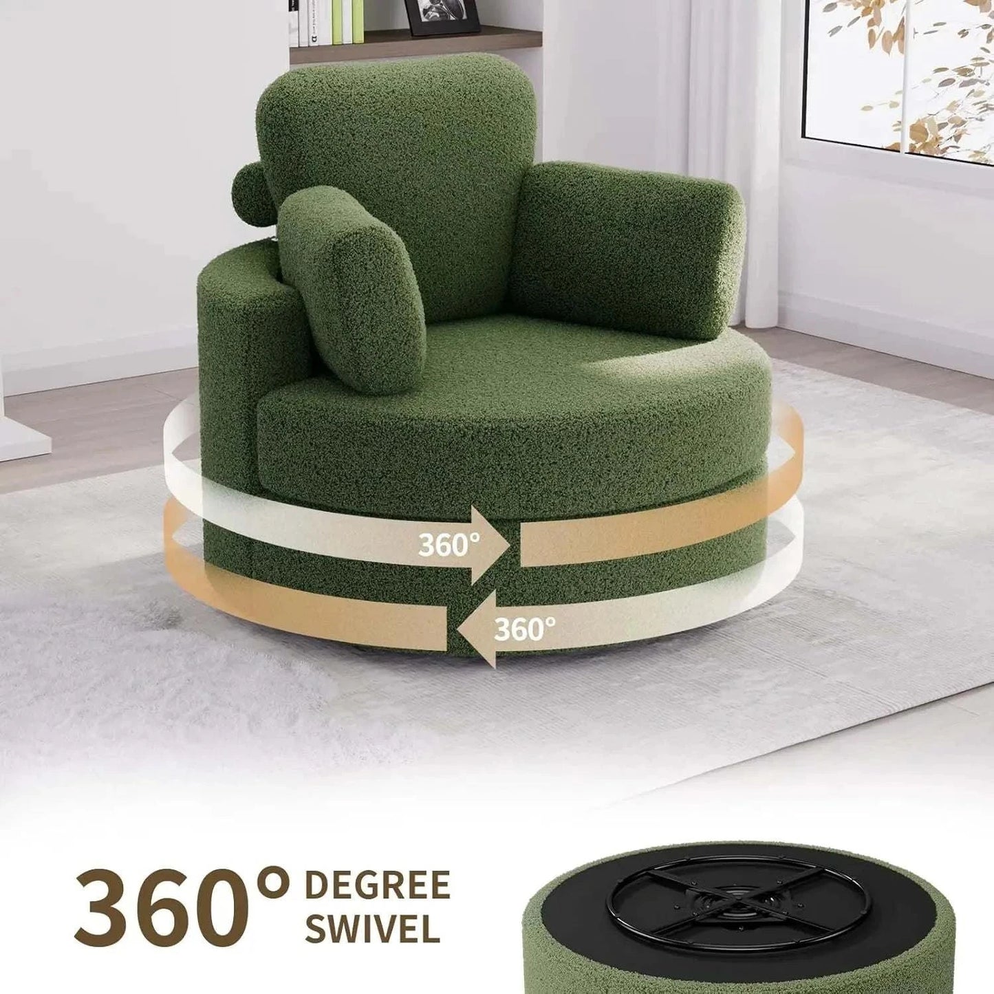 Cozy Round Reading Swivel Accent Chair โ With Ottoman & Pillow ๐๏ธElevate your living space with the Cozy Round Reading Swivel Accent Chair โ With Ottoman & Pillow ๐๏ธ Designed for both comfort and style, this chair features a Shop All I WantShop All I WantCorduroy Swivel Accent Chair โ