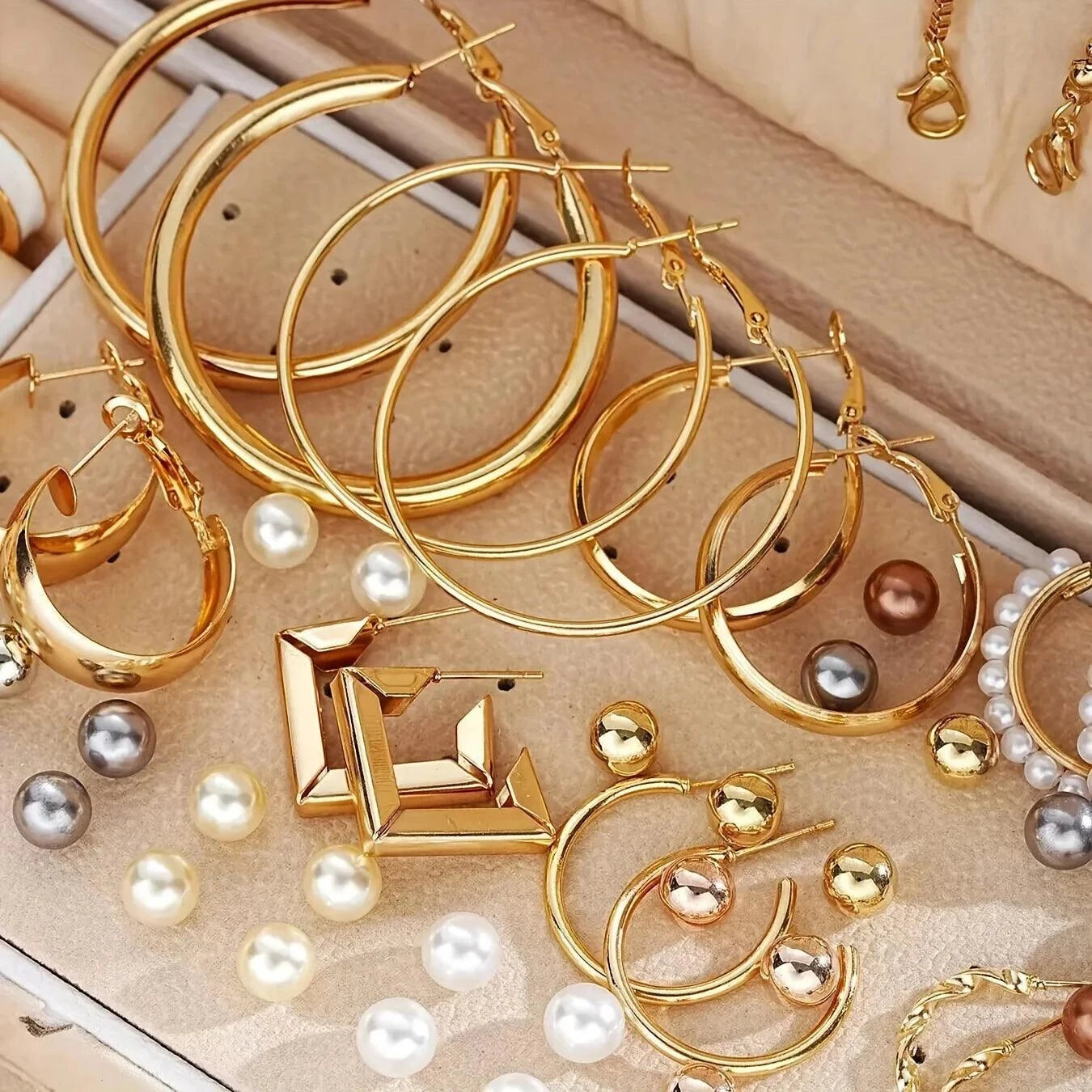 91 Pcs Fashion Metal Jewelry Set | Wide Face Earrings, Necklace & BracMake a bold statement with this 91 Pcs fashion metal jewelry set, featuring wide face earrings, a stunning necklace, and a chic bracelet. Designed for daily wear, thShop All I WantShop All I Want91 Pcs Fashion Metal Jewelry Set