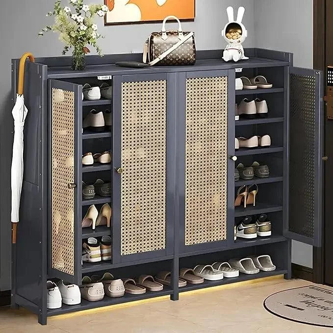 Bamboo Shoe Cabinet with Doors & 8 Tiers 🌿Add a touch of natural elegance to your living room with this bamboo sideboard. Perfect for use as a shoe rack or a stylish storage solution, its sleek, modern desigShop All I WantShop All I WantBamboo Shoe Cabinet