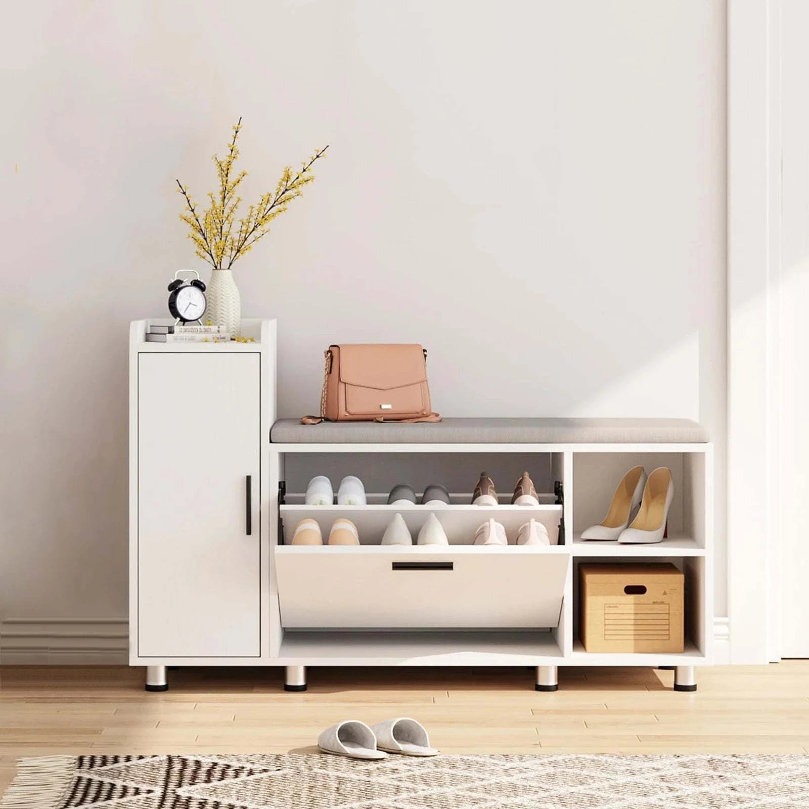 Cabinet with Adjustable Shelf for Living Room Furniture 🌟Transform your sitting room designs with this versatile Cabinet featuring an adjustable shelf and sleek minimalist modern design. Whether used as a shoe rack or storShop All I WantShop All I WantLiving Room Furniture 🌟