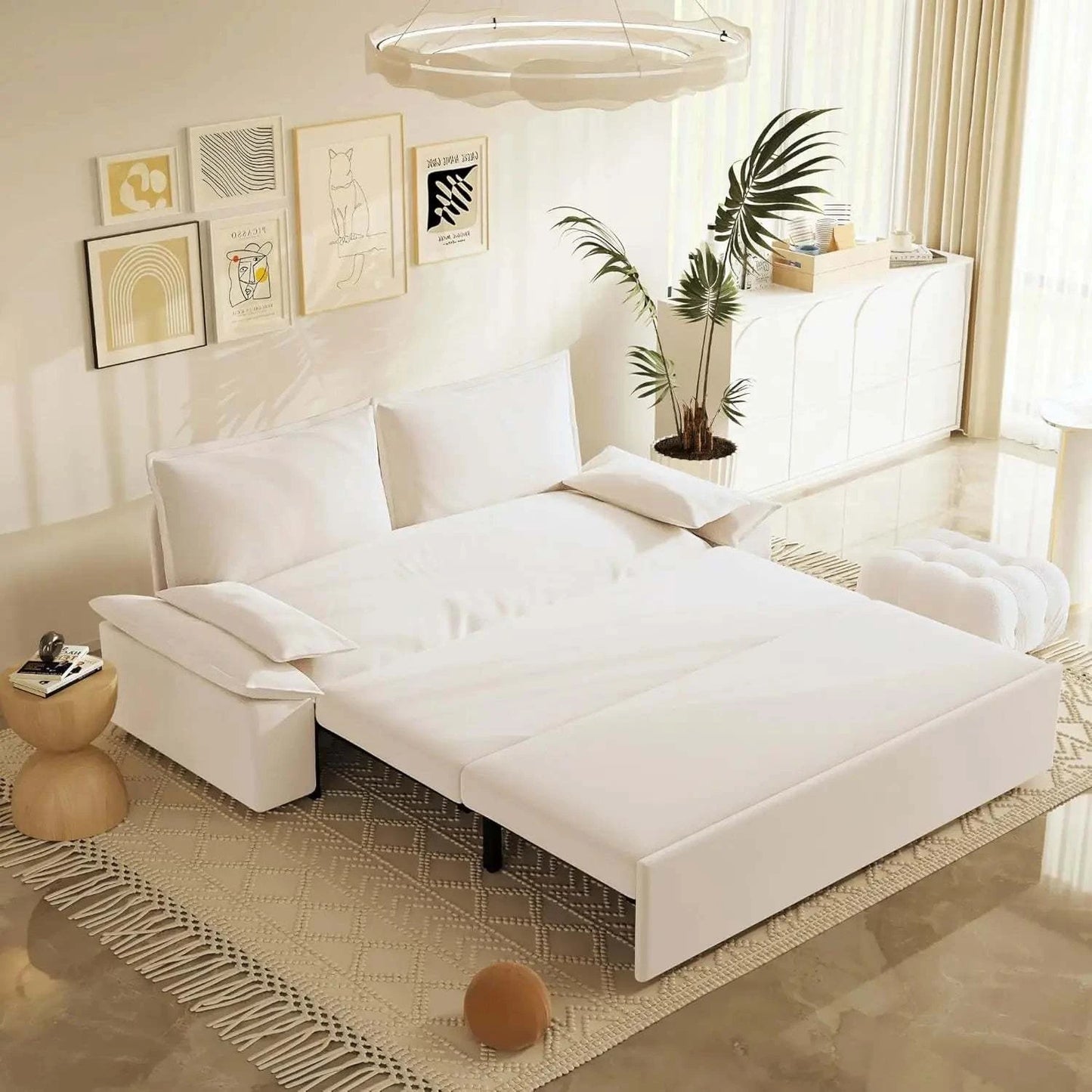 3-in-1 Convertible Queen Bed Sofa Size: 33.1 x 70.1 x 36Transform your sitting room designs with this Size: 33.1 x 70.1 x 36 3-in-1 Convertible Queen Bed Sofa, the perfect blend of style and versatility for modern home deShop All I WantShop All I Want-1 Convertible Queen Bed Sofa