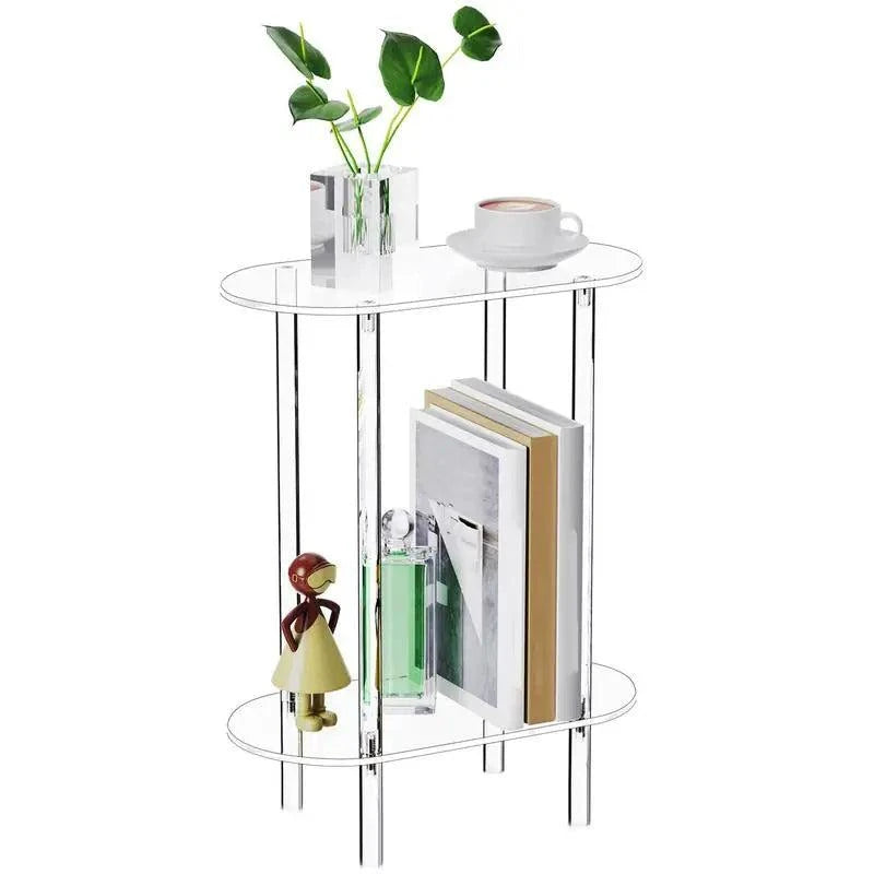 Acrylic 2-Tier Tea Table, Sofa Side & NightstandThis sleek and modern acrylic 2-tier tea table serves as a stylish addition to your living room or bedroom. Whether used as a side table for your sofa or a nightstanShop All I WantShop All I WantAcrylic 2-Tier Tea Table, Sofa Side & Nightstand