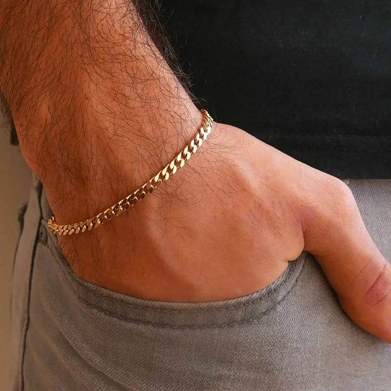 Men's Chunky Miami Curb Bracelet ππThese are stylish and versatile stainless steel bracelets that come in various widths, lengths, and colors, allowing you to find the perfect one to match your style SHOP ALL I WANTShop All I WantChunky Miami Curb Bracelet
