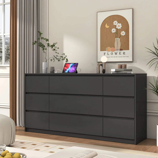 9-Drawer Dresser with Charging Station & Modern Design ⚡Keep your essentials organized in style with this 9-Drawer Dresser, featuring a built-in charging station for your devices. The modern design blends seamlessly into Shop All I WantShop All I Want9-Drawer Dresser