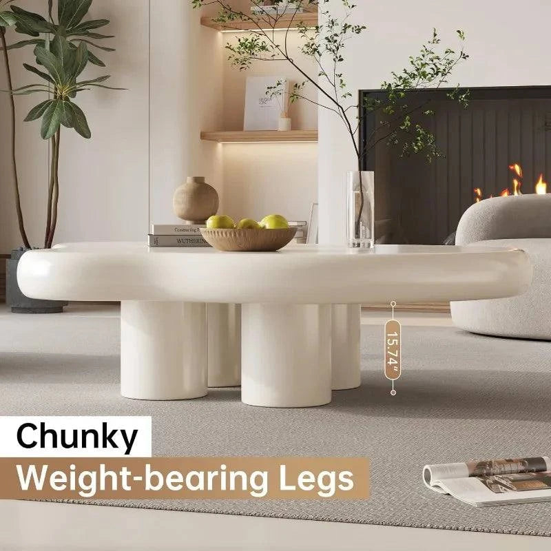 Cloud Coffee Table with 18.89-Inch Legs - White Modern Freeform DesignAdd a touch of contemporary elegance to your living space with the Cloud Coffee Table. Featuring a sleek white freeform design, this modern coffee table is perfect fShop All I WantShop All I WantCloud Coffee Table