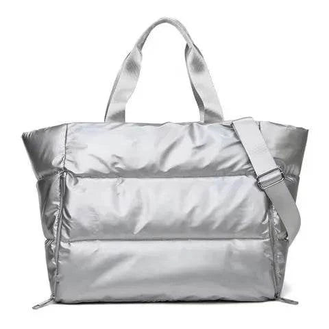 The Puffer Tote Bag 🖤Trend-forward versatility that fits any style. Our chic Puffer Bag effortlessly complements various outfits. Compact dimensions: 19.3" x 6.3" x 13.8" with a 20-literSHOP ALL I WANTShop All I Wantpuffer tote bag