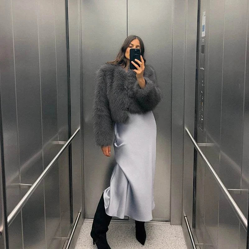 Gradient Cropped Faux Fur Coat – Iconic Street Fashion for Women, WintStep into winter with style in our Iconic Street Fashion Gradient Cropped Faux Fur Coat. This luxurious piece is designed for the cool girls who want to make a stateShop All I WantShop All I WantGradient Cropped Faux Fur Coat – Iconic Street Fashion