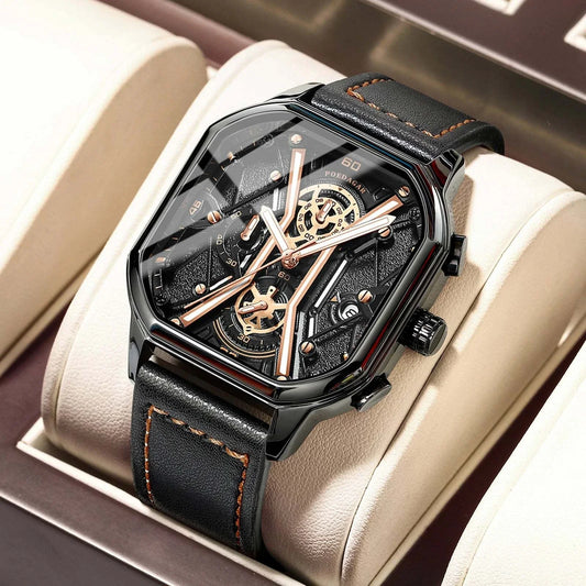 Luxury Watch Shop All I Want Luxury Chronograph, Luminous Waterproof Square Dial, Leather Quartz WaMake a bold statement with the POEDAGAR Fashion Men’s Wristwatch, a luxury timepiece designed for the sophisticated man. This stylish chronograph features a strikingShop All I WantShop All I WantLuxury Chronograph, Luminous Waterproof Square Dial, Leather Quartz Watch ⌚💼
