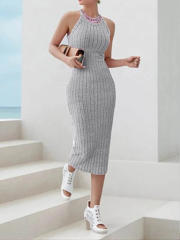 Sleek Halter Bodycon Dress 🌟Elegant allure that dazzles everywhere. Our chic update on the classic bodycon dress in a form-fitting and ultra-comfortable fabric. Designed with a halter neck, midSHOP ALL I WANTShop All I WantSleek Halter Bodycon Dress