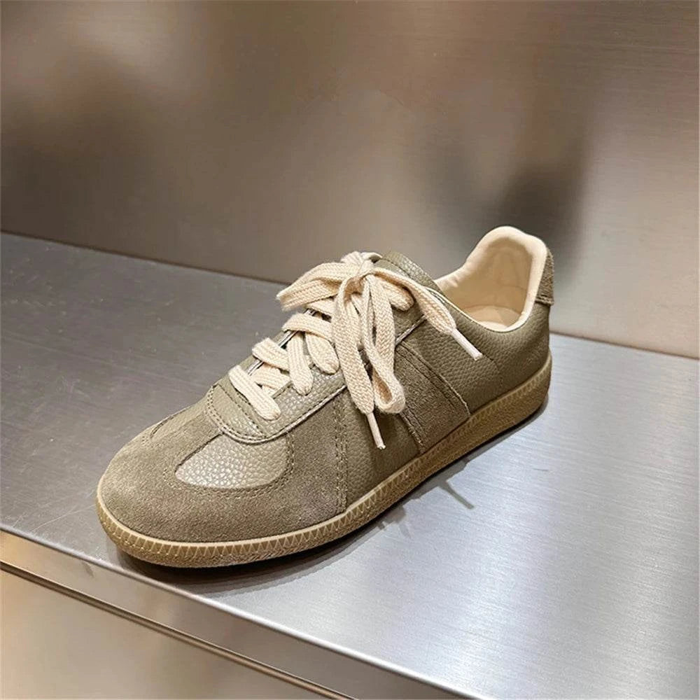 Genuine Leather SneakersStep in style with our Genuine Leather Sneakers! π Durable, sleek, and ultra-comfortable. Perfect for NYC adventures or Miami strolls. πSHOP ALL I WANTShop All I WantGenuine Leather Sneakers
