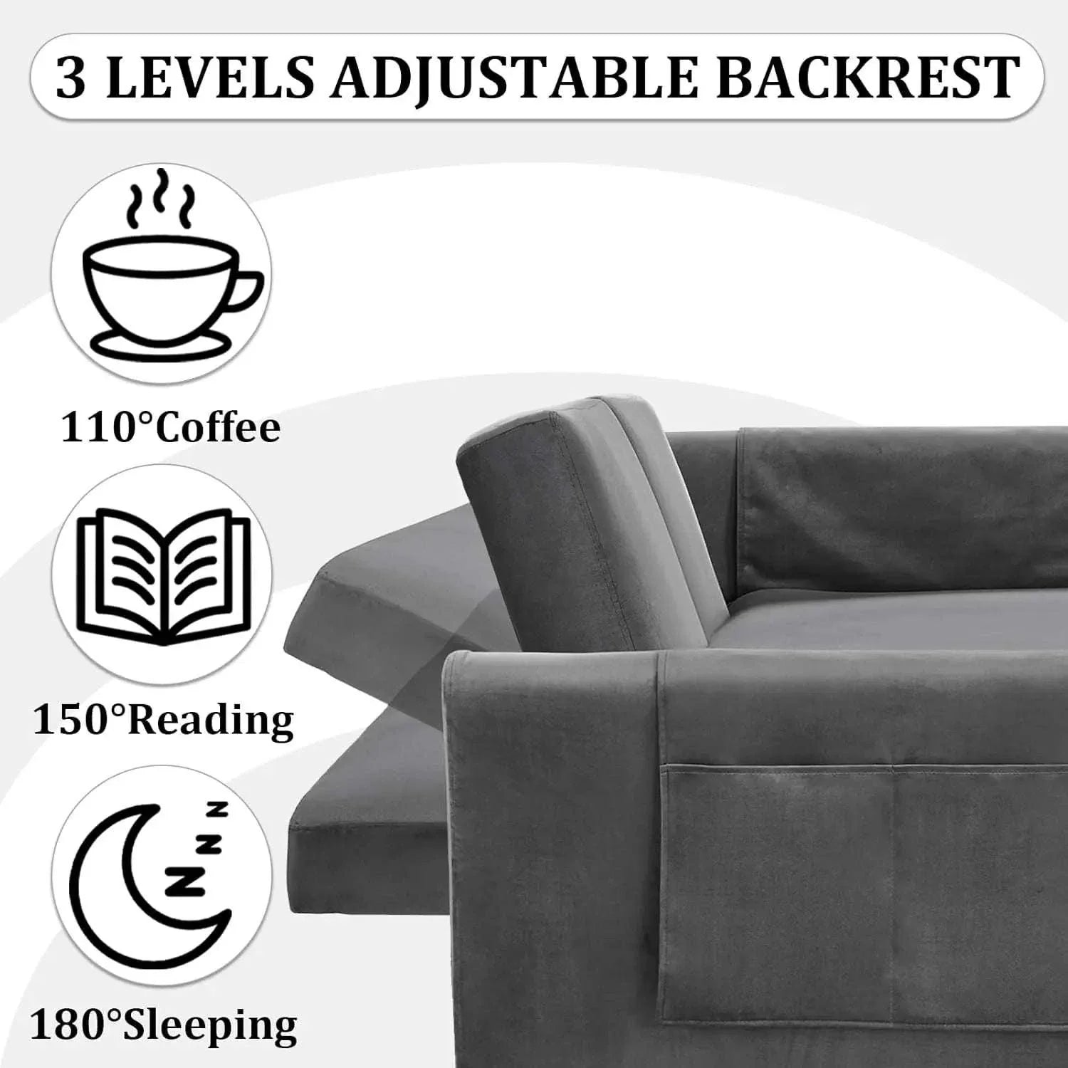 Adjustable Backrest Sofa Bed with USB Ports Shop All I Want Convertible Sofa Bed with USB Ports: Relax & Recharge 🛋️ | 55” ModernUpgrade your living space with the Convertible Sofa Bed that combines comfort, functionality, and modern style. This 55" velvet sofa bed features an adjustable backrShop All I WantShop All I Want55” Modern Velvet, Adjustable Backrest