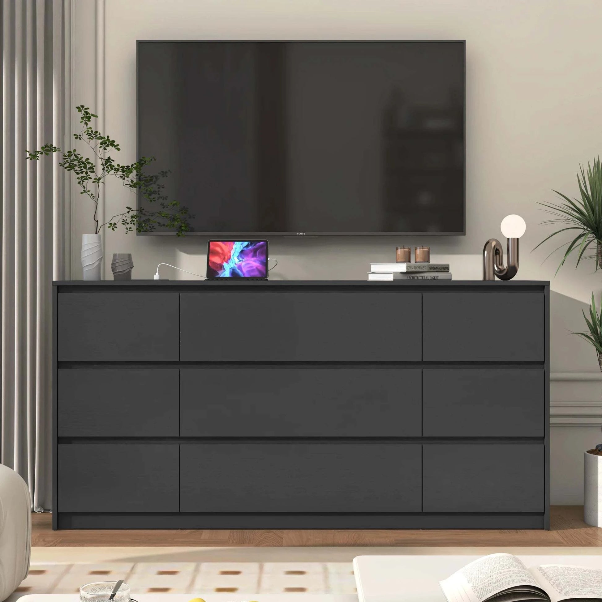 9-Drawer Dresser with Charging Station & Modern Design ⚡Keep your essentials organized in style with this 9-Drawer Dresser, featuring a built-in charging station for your devices. The modern design blends seamlessly into Shop All I WantShop All I Want9-Drawer Dresser