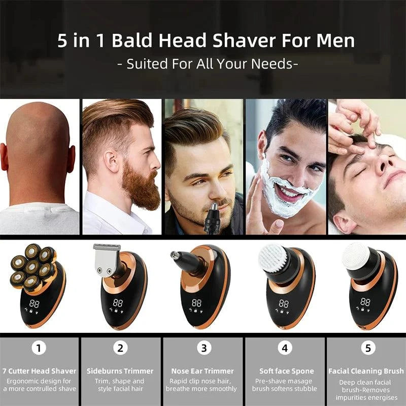 Men's 7D Floating Electric Shaver – Wet/Dry Rechargeable Razor with BaExperience the ultimate in shaving technology with the Men's 7D Floating Electric Shaver. Designed for a close and comfortable shave, this advanced electric razor feShop All I WantShop All I WantMen'