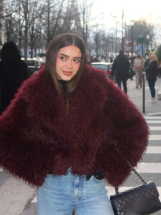 Women’s Faux Fur Jacket Coat – Warm Fluffy Lapel Cardigan for Winter 2Stay stylish and cozy this winter with the Women’s Faux Fur Jacket Coat, a must-have for your cold-weather wardrobe. Crafted from luxurious faux fur, this fluffy coaShop All I WantShop All I WantFaux Fur Jacket Coat – Warm Fluffy Lapel Cardigan