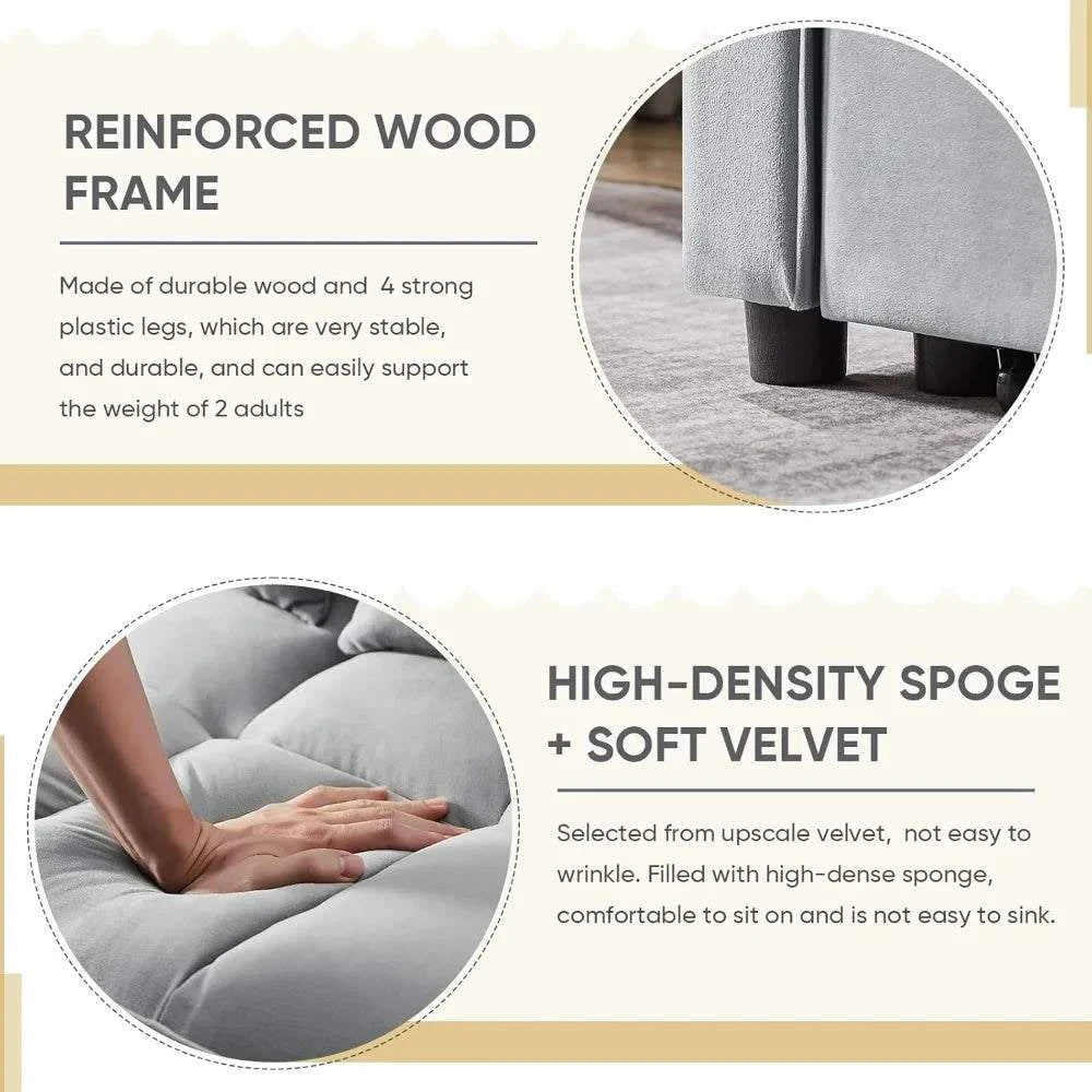 3-in-1 Velvet Recliner Futon SofaEnhance your living room with this sleek 3-in-1 Velvet Recliner Futon Sofa, an elegant and functional piece that blends modern design with ultimate comfort. UpholsteShop All I WantShop All I Want-1 Velvet Recliner Futon Sofa