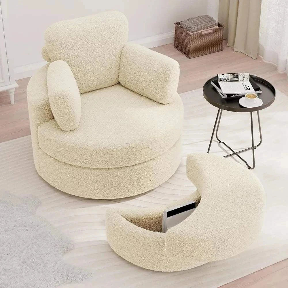 Cozy Round Reading Swivel Accent Chair โ With Ottoman & Pillow ๐๏ธElevate your living space with the Cozy Round Reading Swivel Accent Chair โ With Ottoman & Pillow ๐๏ธ Designed for both comfort and style, this chair features a Shop All I WantShop All I WantCorduroy Swivel Accent Chair โ