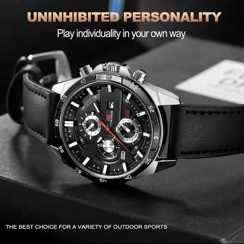 Men’s Sports Style Watch – 46mm Large Leather Racing Quartz Watch withThe Men’s Sports Style Watch is designed for the modern man who values both performance and style. This 46mm large watch features a striking black and rose gold coloShop All I WantShop All I WantSports Style Watch – 46mm Large Leather Racing Quartz Watch