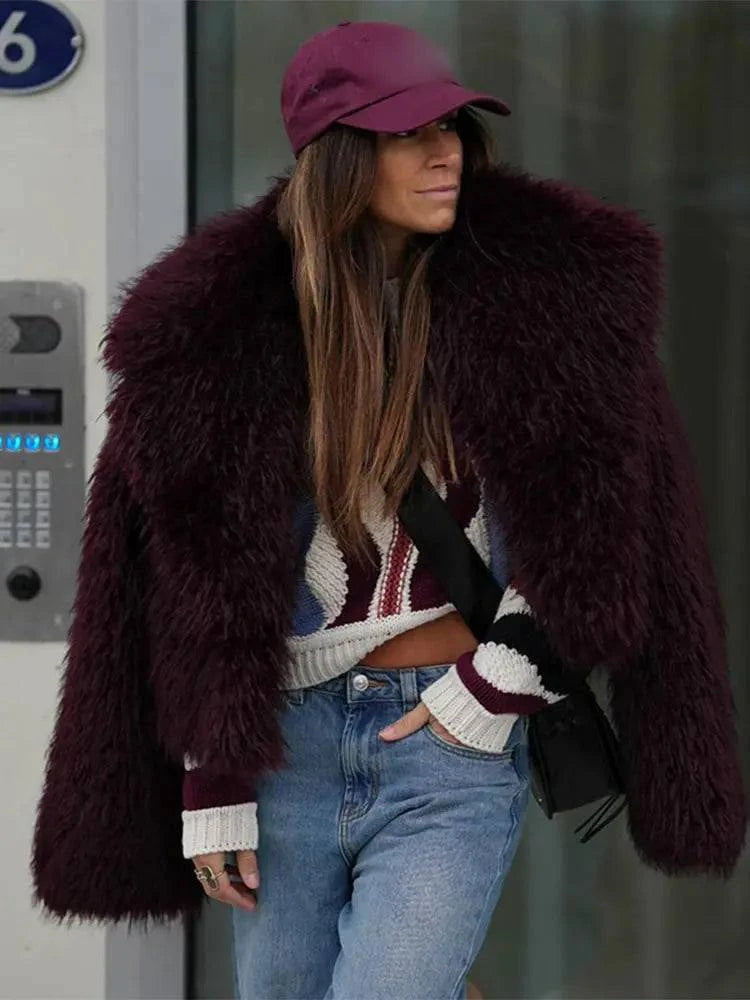 Women’s Faux Fur Jacket Coat – Warm Fluffy Lapel Cardigan for Winter 2Stay stylish and cozy this winter with the Women’s Faux Fur Jacket Coat, a must-have for your cold-weather wardrobe. Crafted from luxurious faux fur, this fluffy coaShop All I WantShop All I WantFaux Fur Jacket Coat – Warm Fluffy Lapel Cardigan