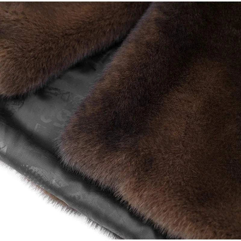 Women’s Dark Brown Faux Fur Overcoat: Plush & Warm Trench! ❄️🧥Stay cozy and stylish this winter with our women's dark brown faux fur long overcoat. This single-breasted fleece trench coat combines luxury and warmth, featuring aShop All I WantShop All I WantWomen’s Dark