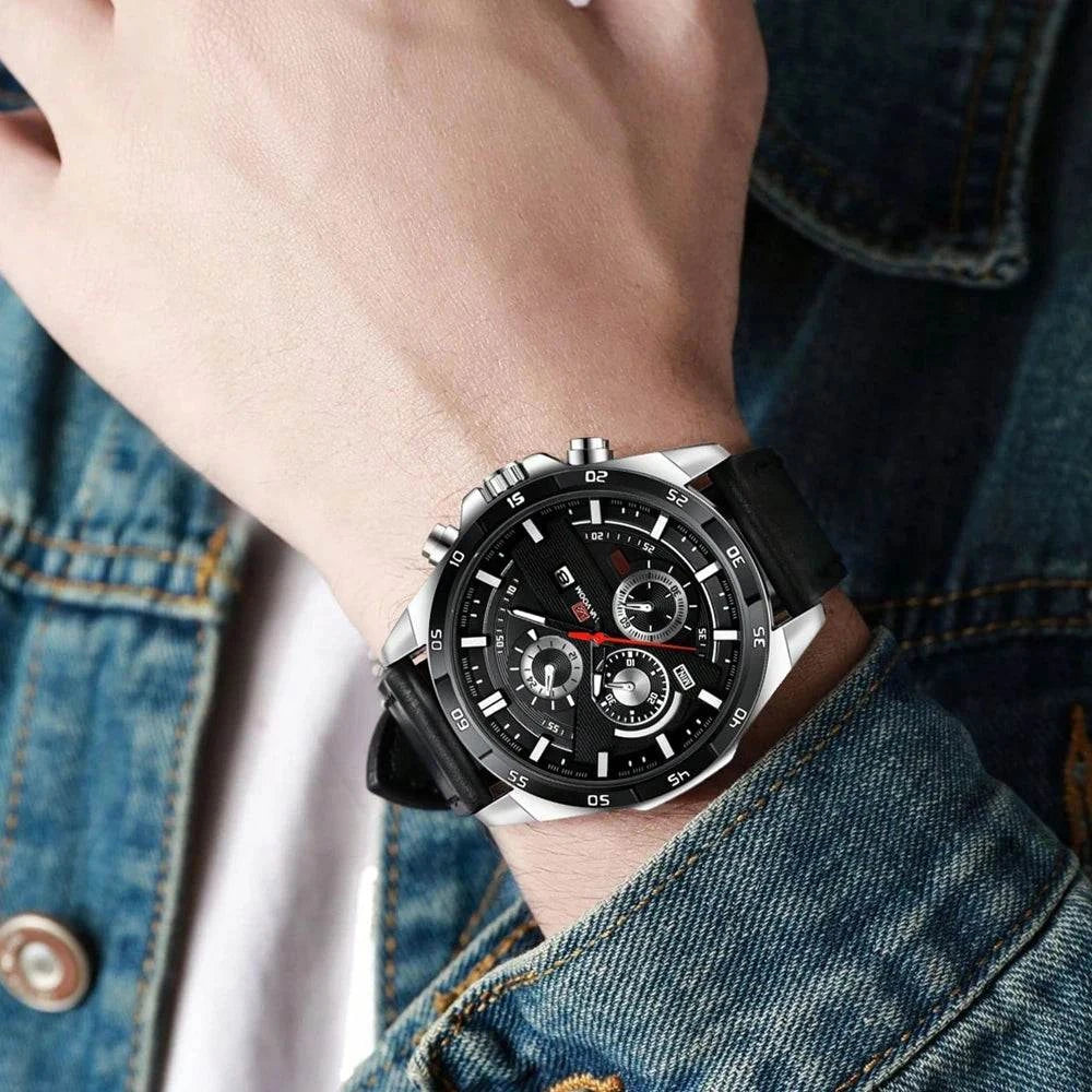 Men’s Sports Style Watch – 46mm Large Leather Racing Quartz Watch withThe Men’s Sports Style Watch is designed for the modern man who values both performance and style. This 46mm large watch features a striking black and rose gold coloShop All I WantShop All I WantSports Style Watch – 46mm Large Leather Racing Quartz Watch