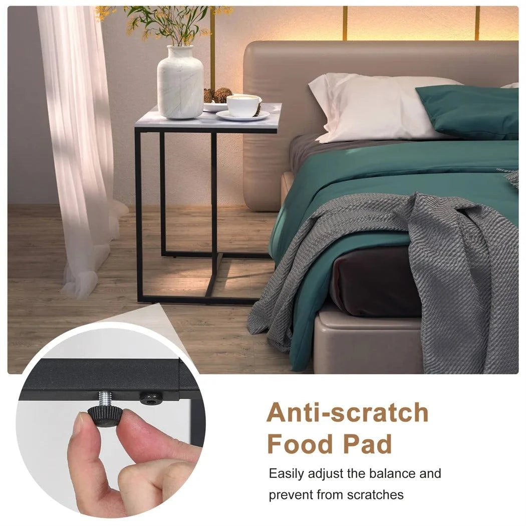 C-Shaped Side Table 🖥️Upgrade your living room or bedroom with this stylish C-Shaped Side Table. Crafted from durable sintered stone and metal iron, it features a sleek gold and white finShop All I WantShop All I Want-Shaped Side Table 🖥️
