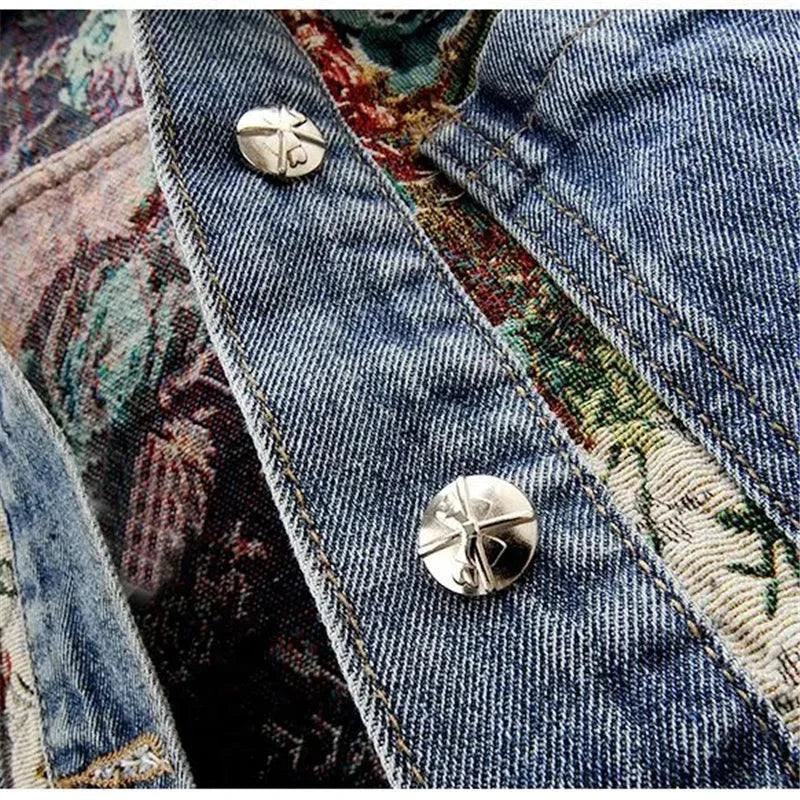 Short Denim Jacket for Women | Loose Patchwork Vintage Coat 🌼Upgrade your style with this short denim jacket for women, ideal for spring and autumn wear. This fashionable outerwear features a unique printing design with a loosShop All I WantShop All I WantLoose Patchwork Vintage Coat 🌼