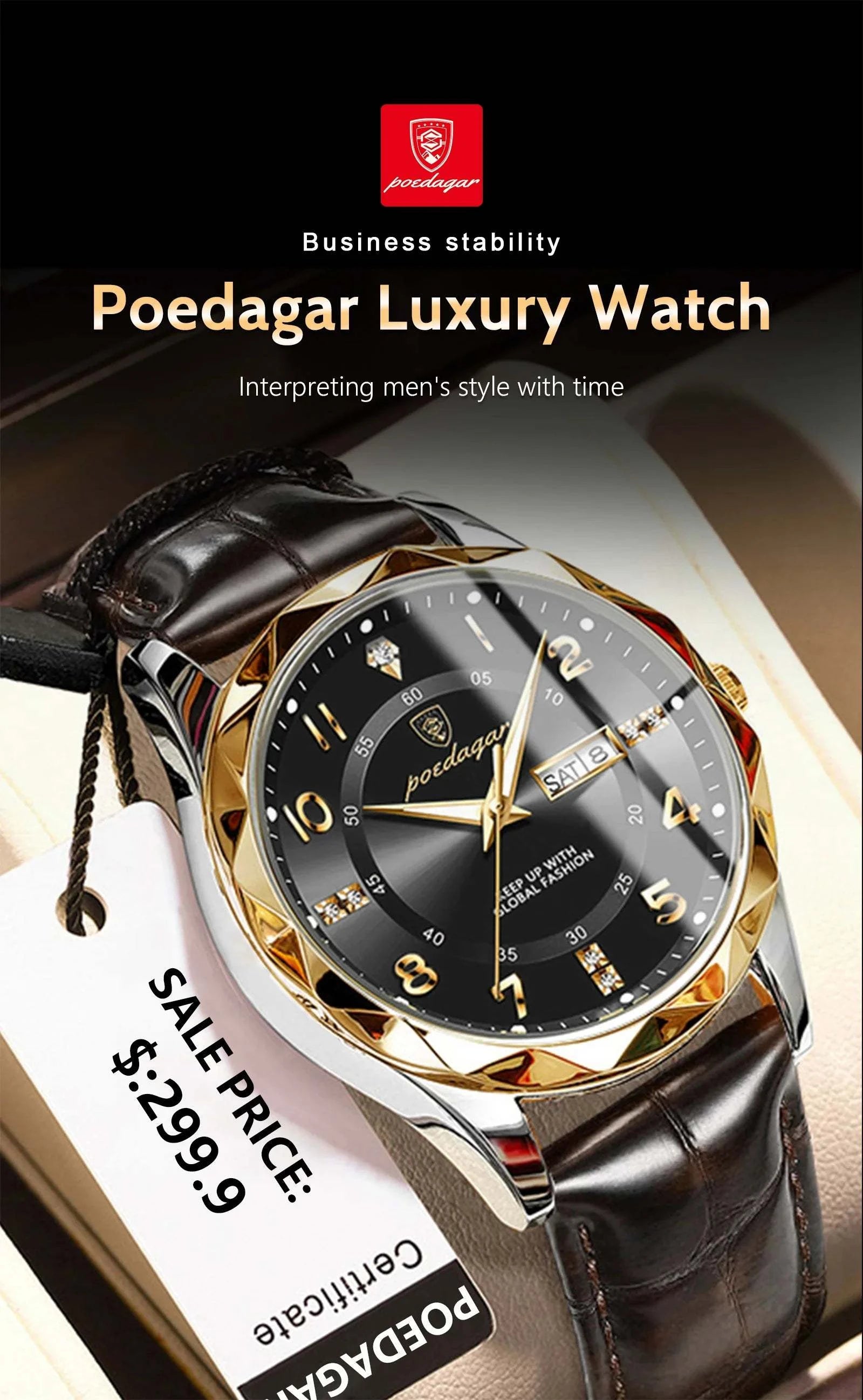 Luxury High-Quality Men’s Watch – Sport Quartz, Waterproof Luminous DaMake a bold statement with the POEDAGAR Fashion Men’s Wristwatch, a luxury timepiece designed for the sophisticated man. This stylish chronograph features a strikingShop All I WantShop All I WantLuxury High-Quality Men’
