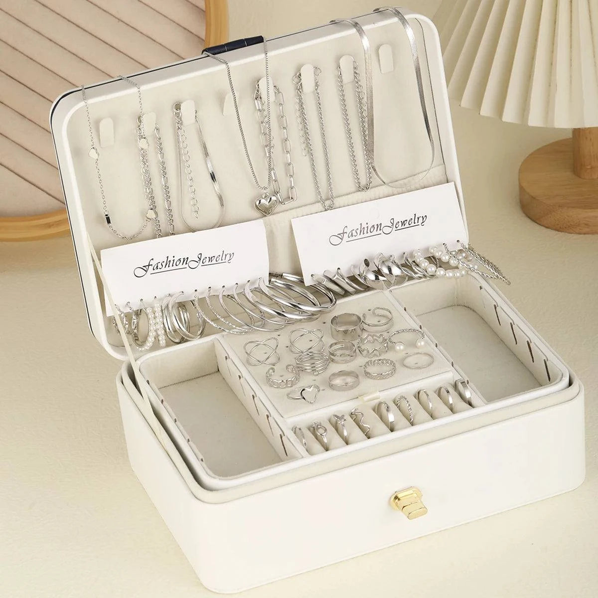 54 Pcs Vintage Pearl Jewelry Set | Elegant Earrings, Rings, Necklaces Elevate your accessory collection with this stunning 54 pcs vintage pearl jewelry set. This elegant assortment includes earrings, rings, heart pendant necklaces, andShop All I WantShop All I Want54 Pcs Vintage Pearl Jewelry Set