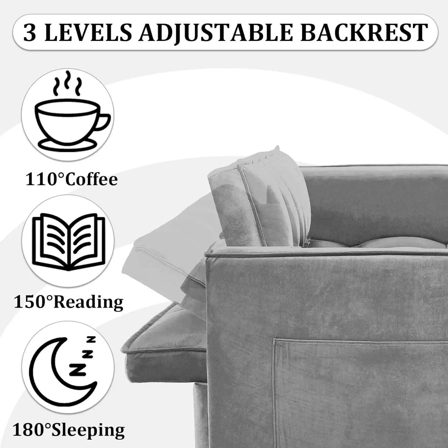 Shop All I Want Convertible Sofa Bed with USB Ports: Relax & Recharge 🛋️ | 55” ModernUpgrade your living space with the Convertible Sofa Bed that combines comfort, functionality, and modern style. This 55" velvet sofa bed features an adjustable backrShop All I WantShop All I Want55” Modern Velvet, Adjustable Backrest
