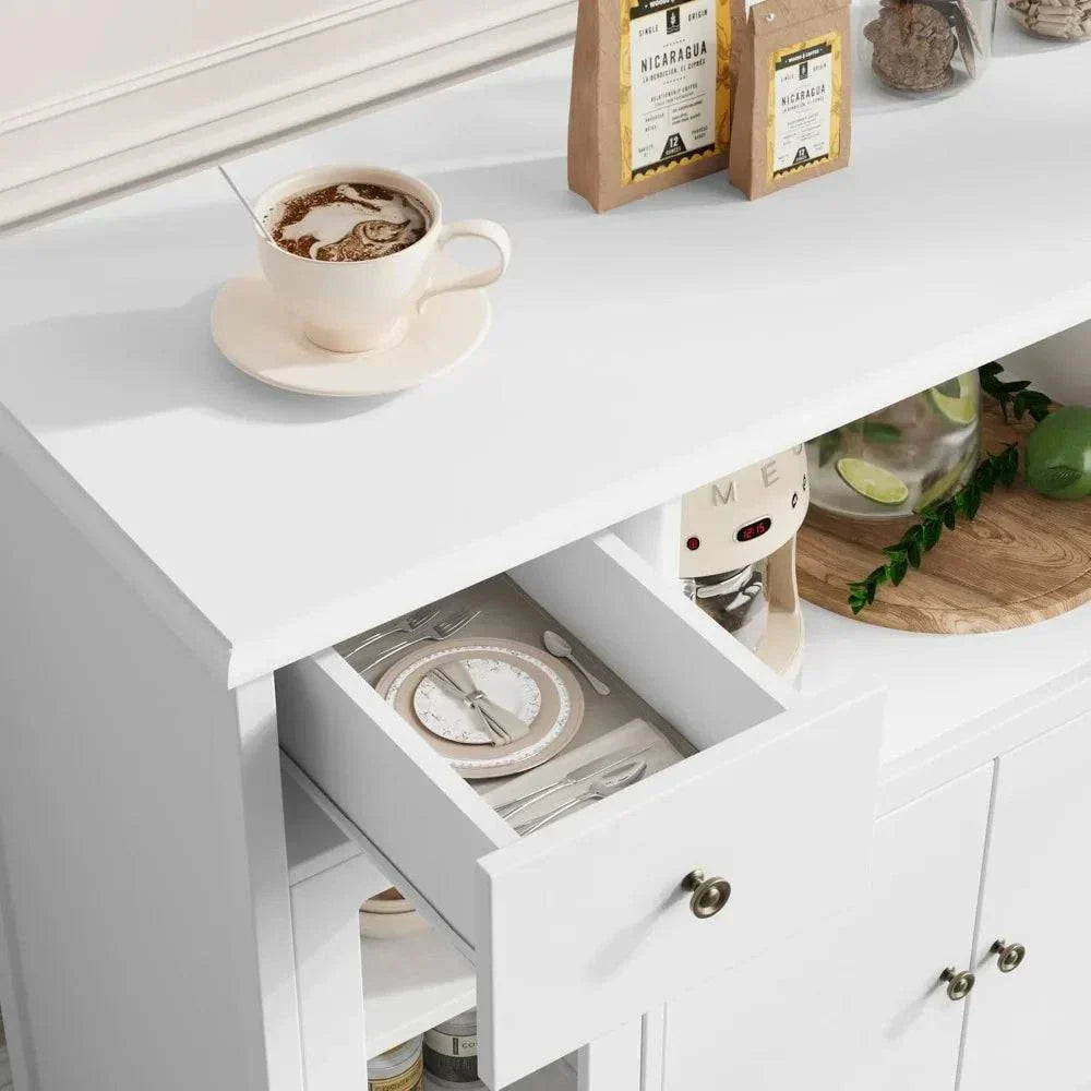 Shop All I Want Buffet Cabinet Sideboard with Doors & Drawer | Storage Cabinet with AdUpgrade your kitchen or dining room with this versatile Buffet Cabinet Sideboard. Featuring doors, a drawer, and adjustable shelves, it’s perfect for organizing yourShop All I WantShop All I WantAdjustable Shelves, Microwave Stand