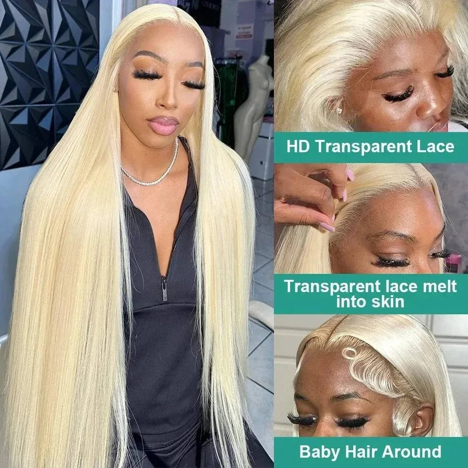 🌟 613 Blonde Lace Front Wig – 13x6 HD Frontal, 13x4 Straight BraziliaIlluminate your look with the 613 Blonde Lace Front Wig. Featuring a 13x6 HD frontal and 13x4 straight Brazilian Remy hair, this wig offers a stunning, natural appeaSHOP ALL I WANTShop All I WantBlonde Lace Front Wig