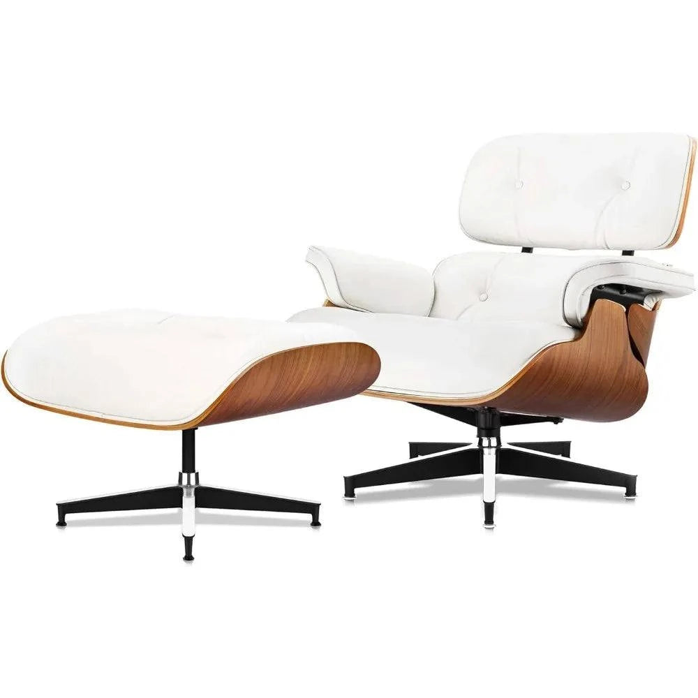 Black Leather Chaise Lounge Chair & Ottoman - Mid Century Modern DesigSPECIFICATIONSBrand Name: MKDKInstallation Method: self-containedOrigin: US(Origin)Hign-concerned Chemical: NoneType: Living Room FurnitureSpecific Use: Chaise LoungShop All I WantShop All I WantBlack Leather
